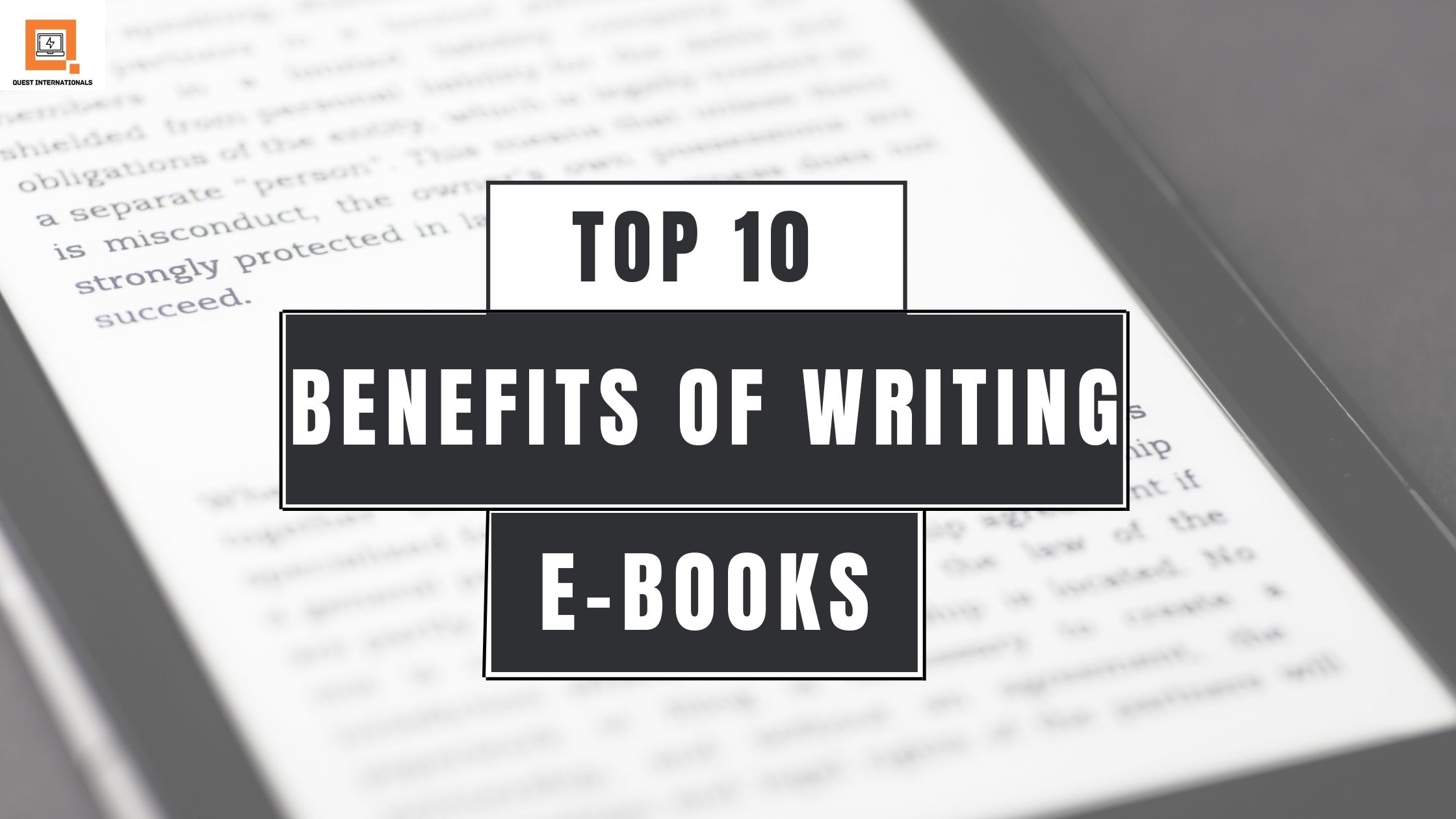 Read more about the article TOP 10 Benefits of Writing E-Books
