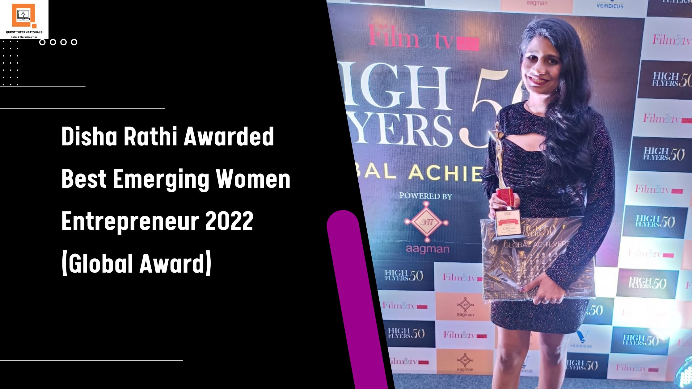 Read more about the article Disha Rathi Awarded Best Emerging Women Entrepreneur 2022 (Global Award)